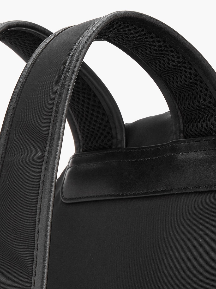 Logo Print Backpack with Adjustable Shoulder Straps