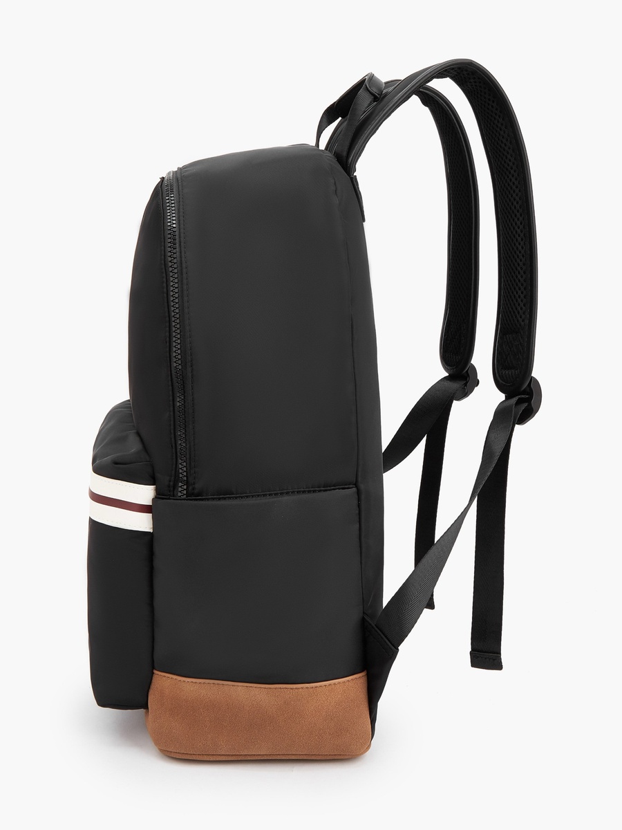 Logo Print Backpack with Adjustable Shoulder Straps