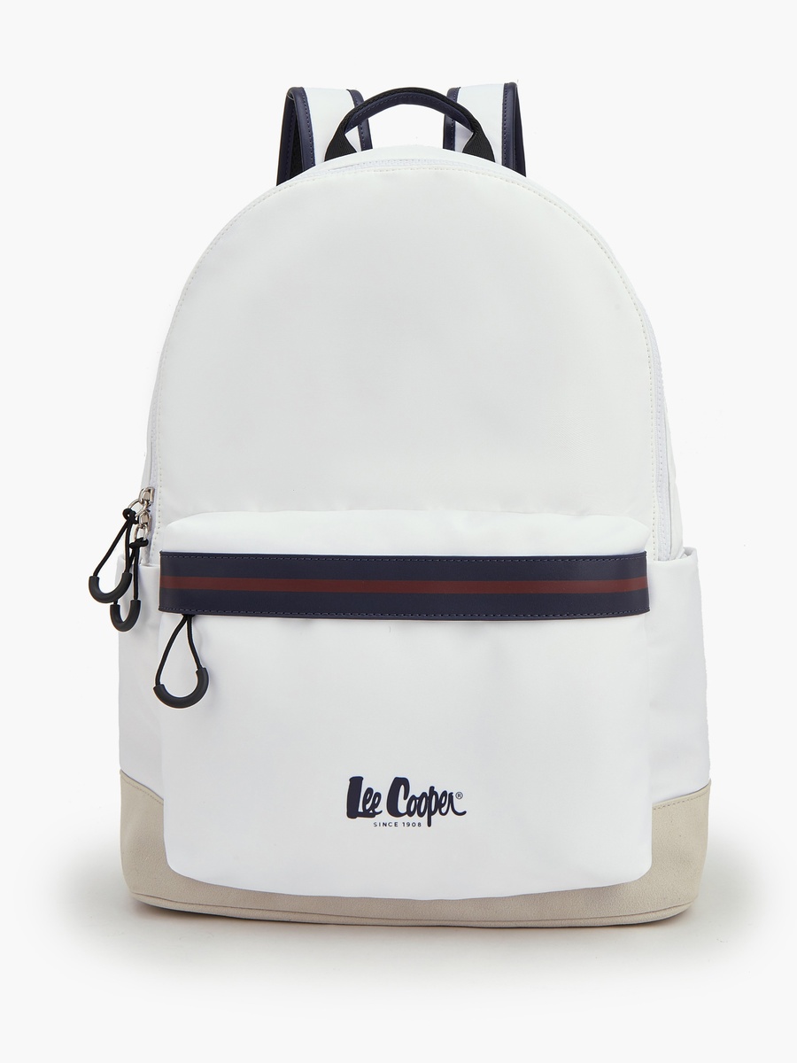 Logo Print Backpack with Adjustable Shoulder Straps
