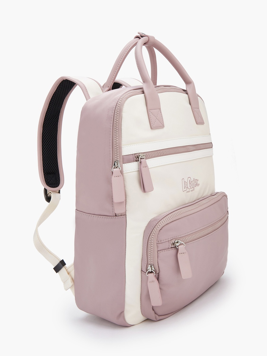 Color Block Backpack with Pencil Pouch