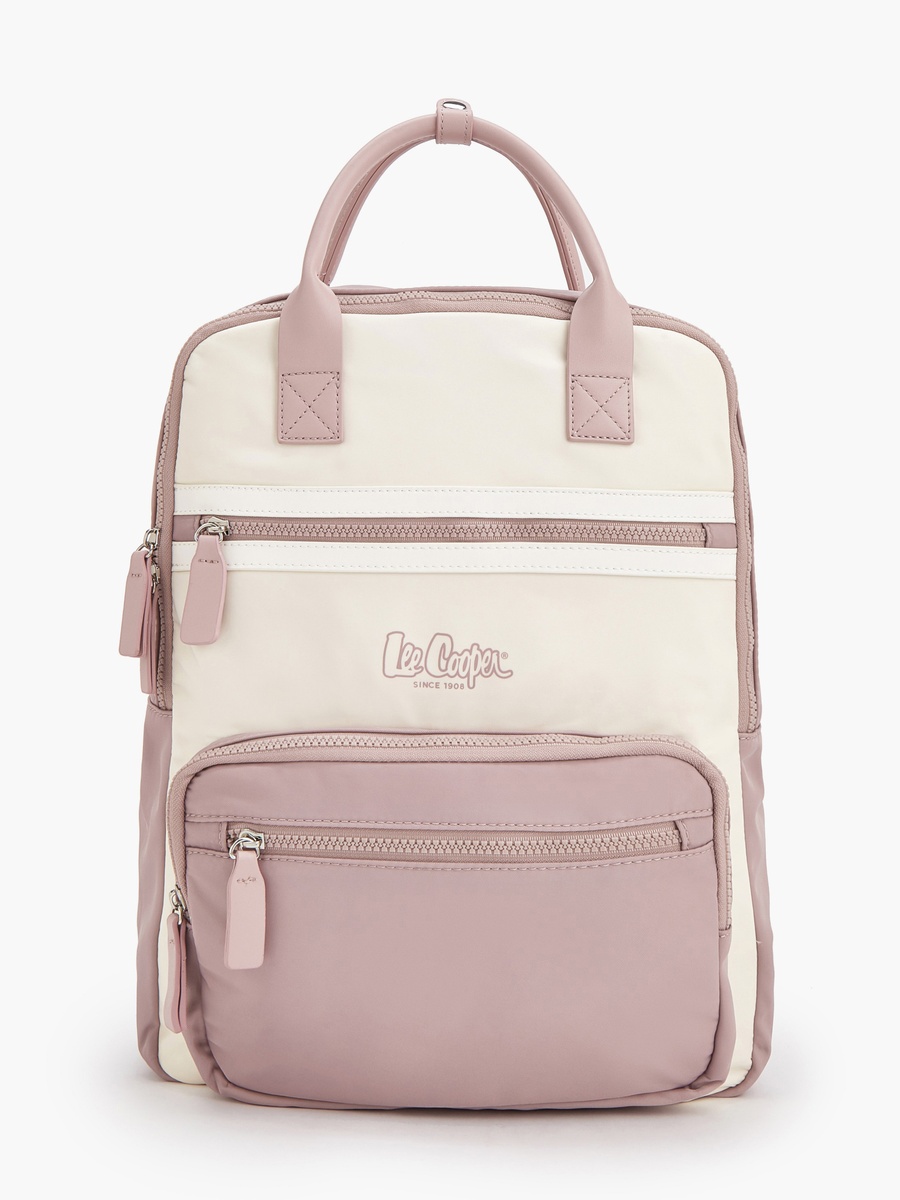 Color Block Backpack with Pencil Pouch