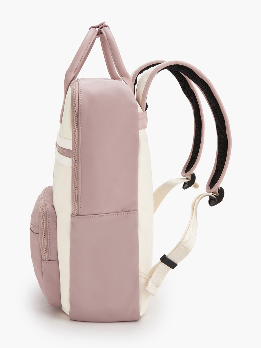 Color Block Backpack with Pencil Pouch