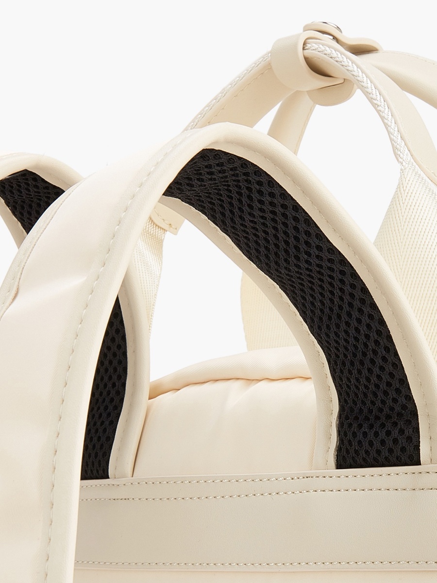 Logo Print Backpack with Adjustable Shoulder Straps