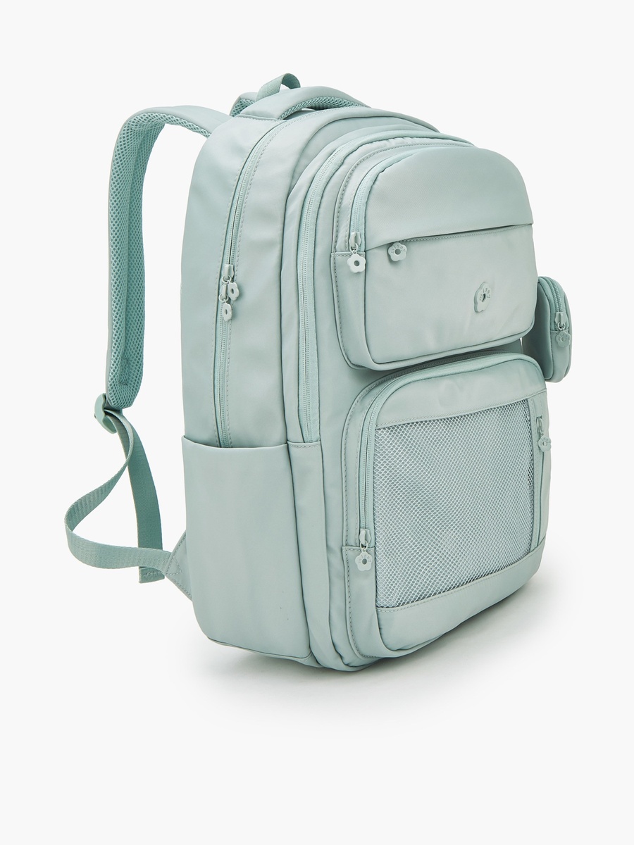 Solid Backpack with Pouch