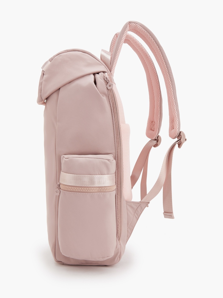 Solid Backpack with Side Pockets