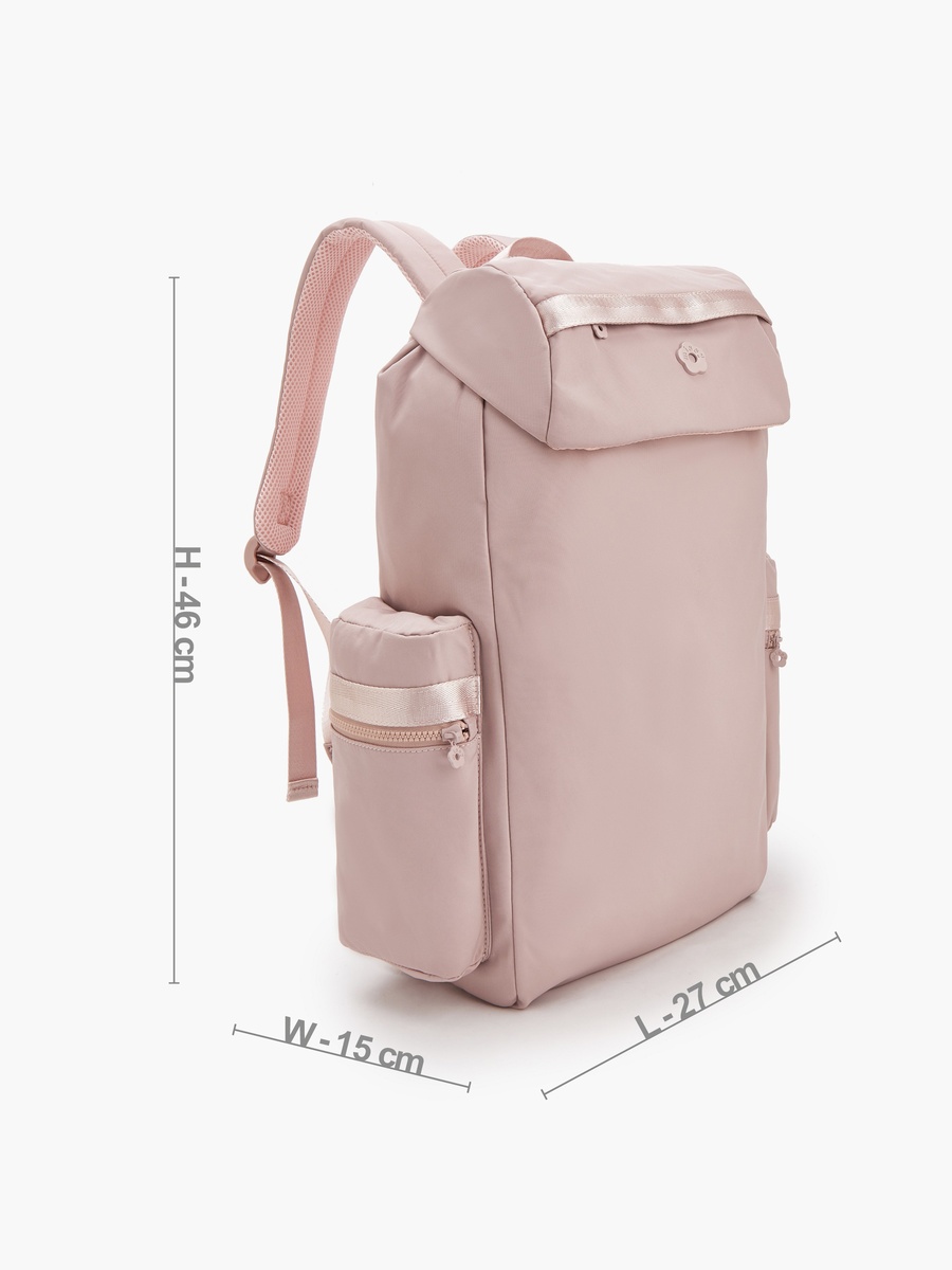 Solid Backpack with Side Pockets