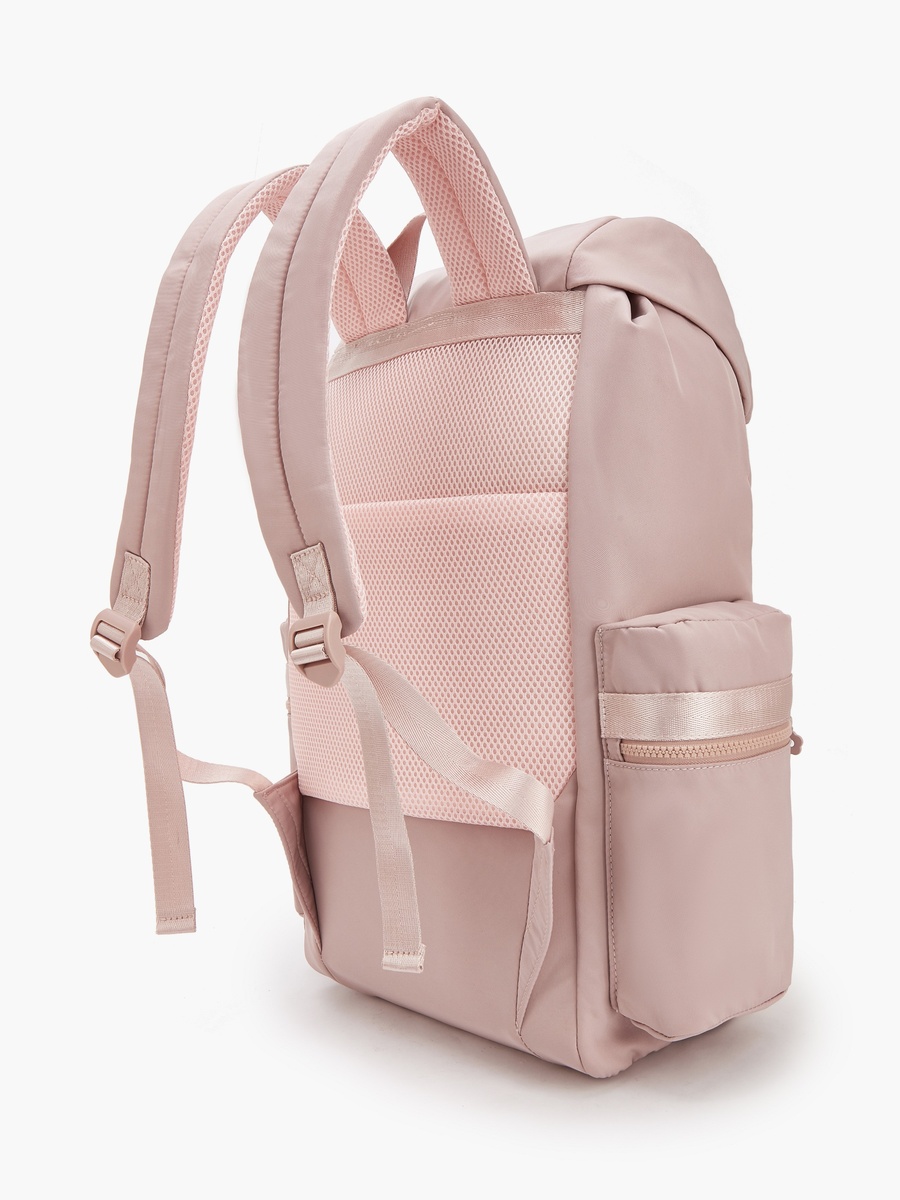 Solid Backpack with Side Pockets