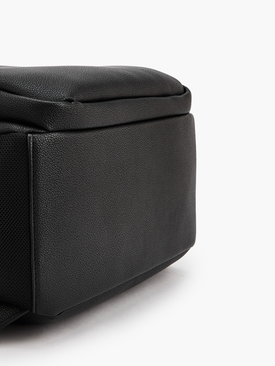 Textured Backpack with Printed Pouch