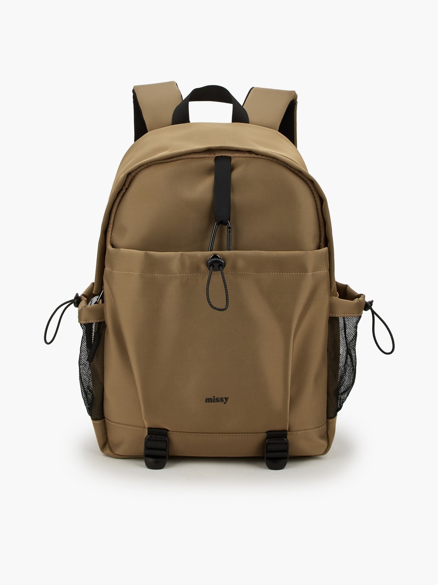 Solid Backpack with Cord Lock Cinch