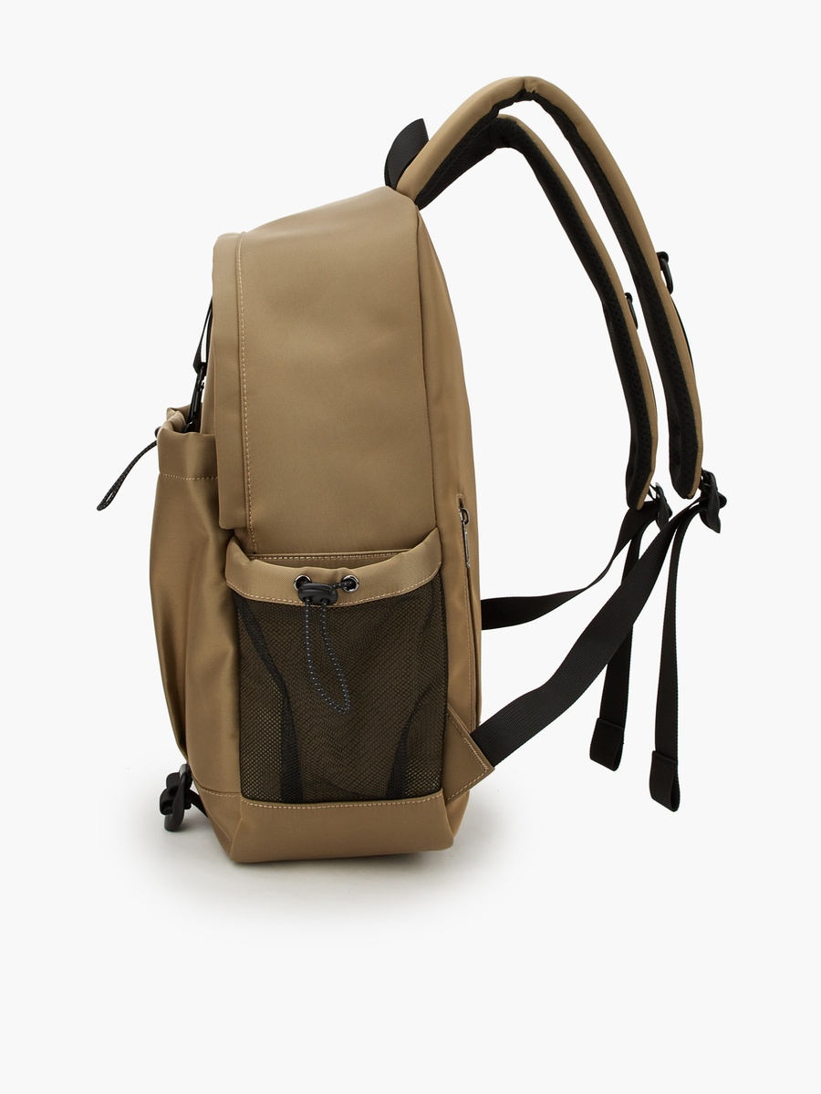Solid Backpack with Cord Lock Cinch