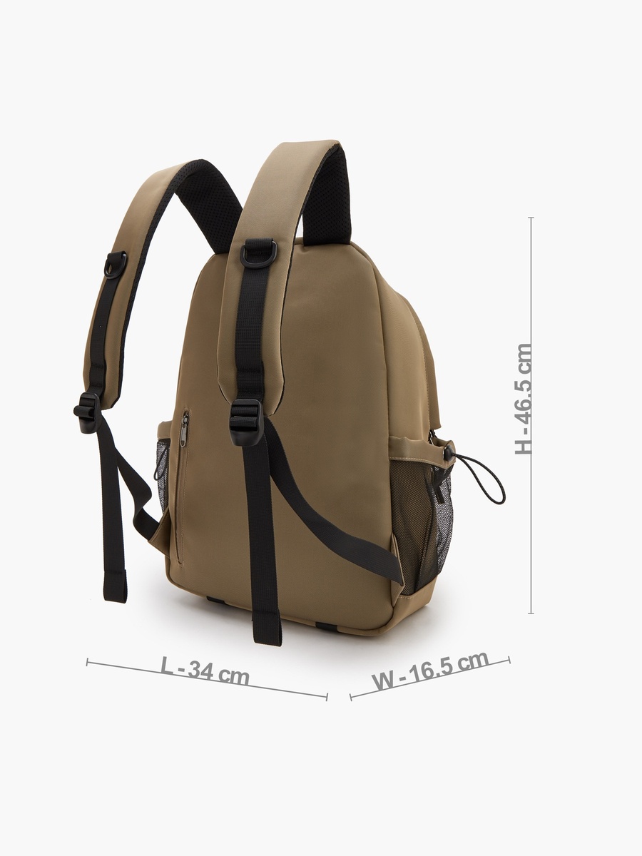 Solid Backpack with Cord Lock Cinch