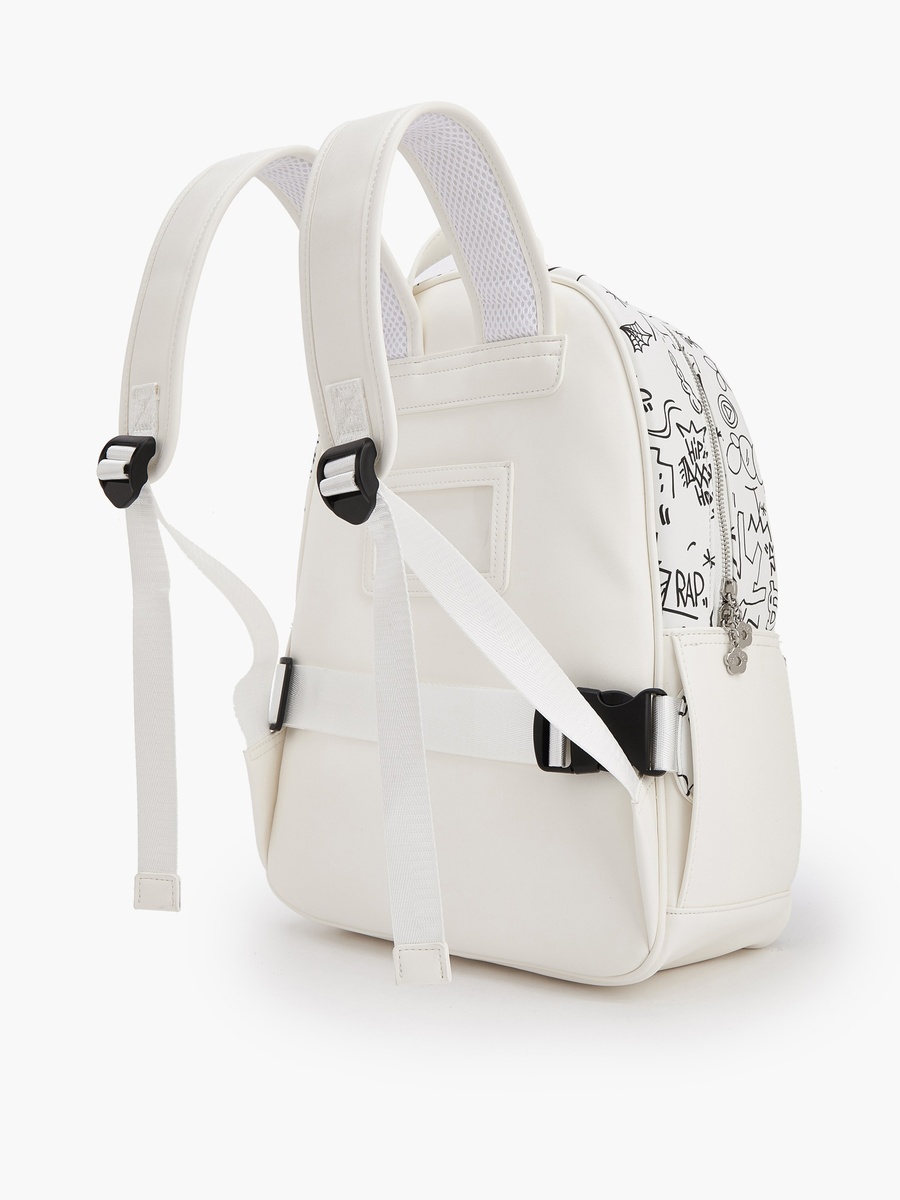 Graffiti Print Backpack with Adjustable Shoulder Straps