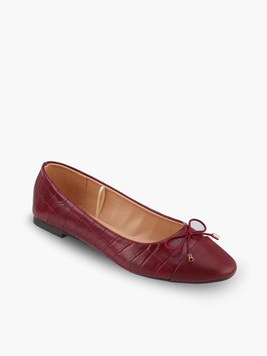Women Bow Accent Ballerina Shoes