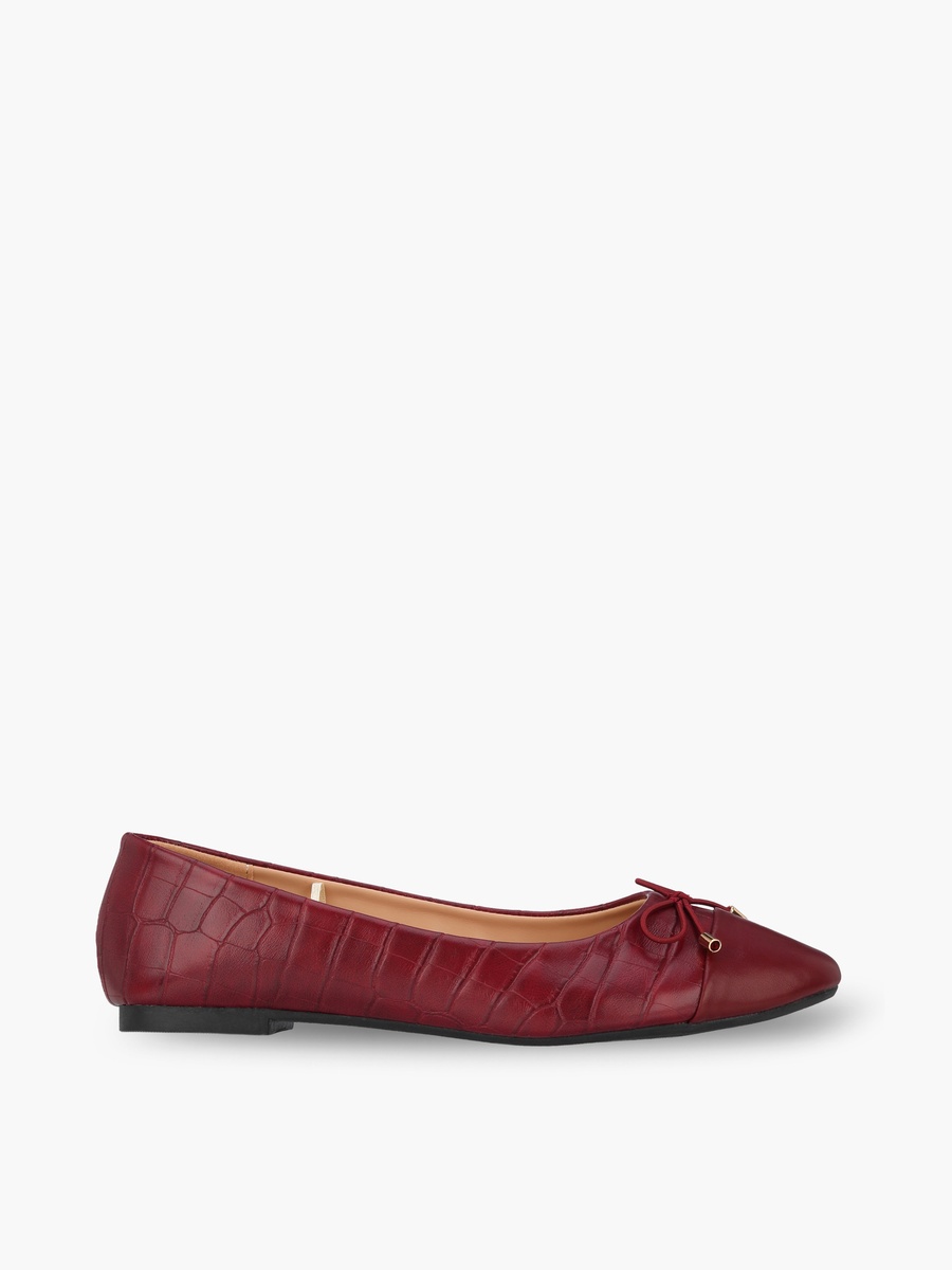Women Bow Accent Ballerina Shoes
