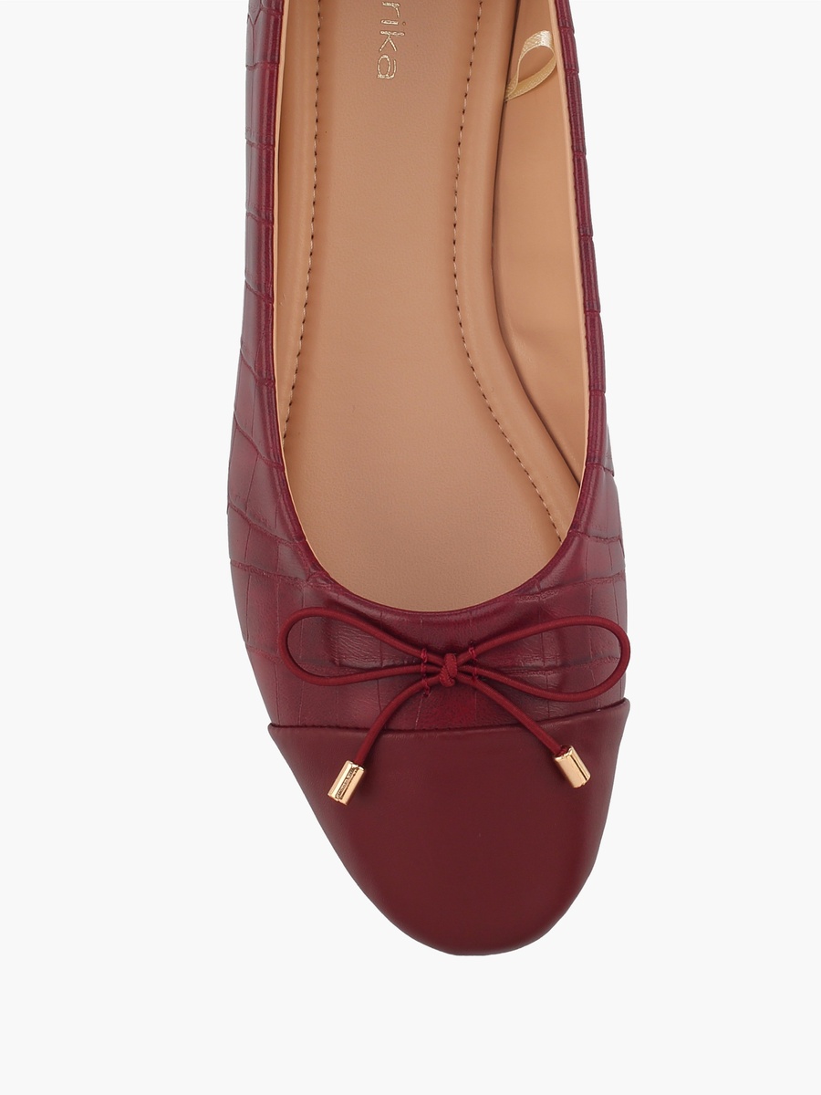 Women Bow Accent Ballerina Shoes
