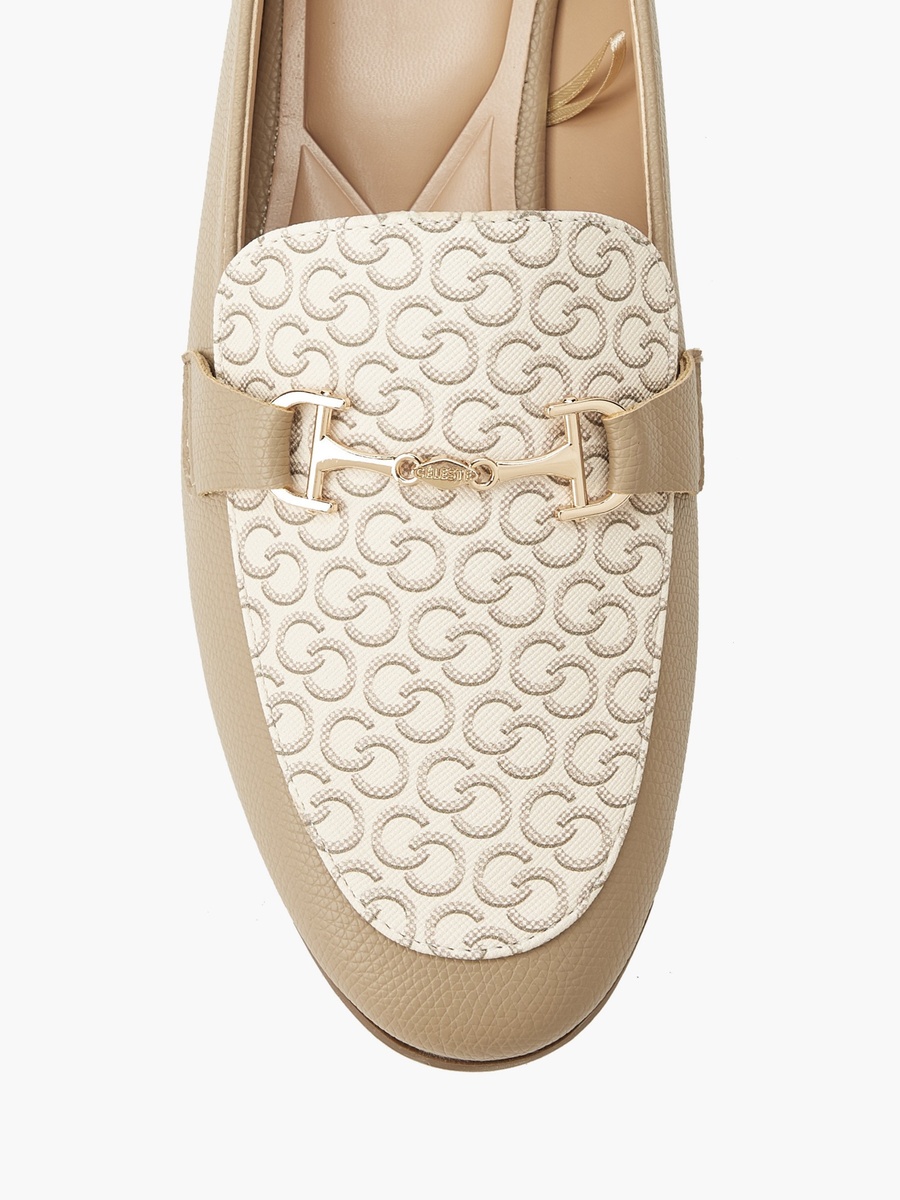 Women Monogram Print Slip-On Loafers