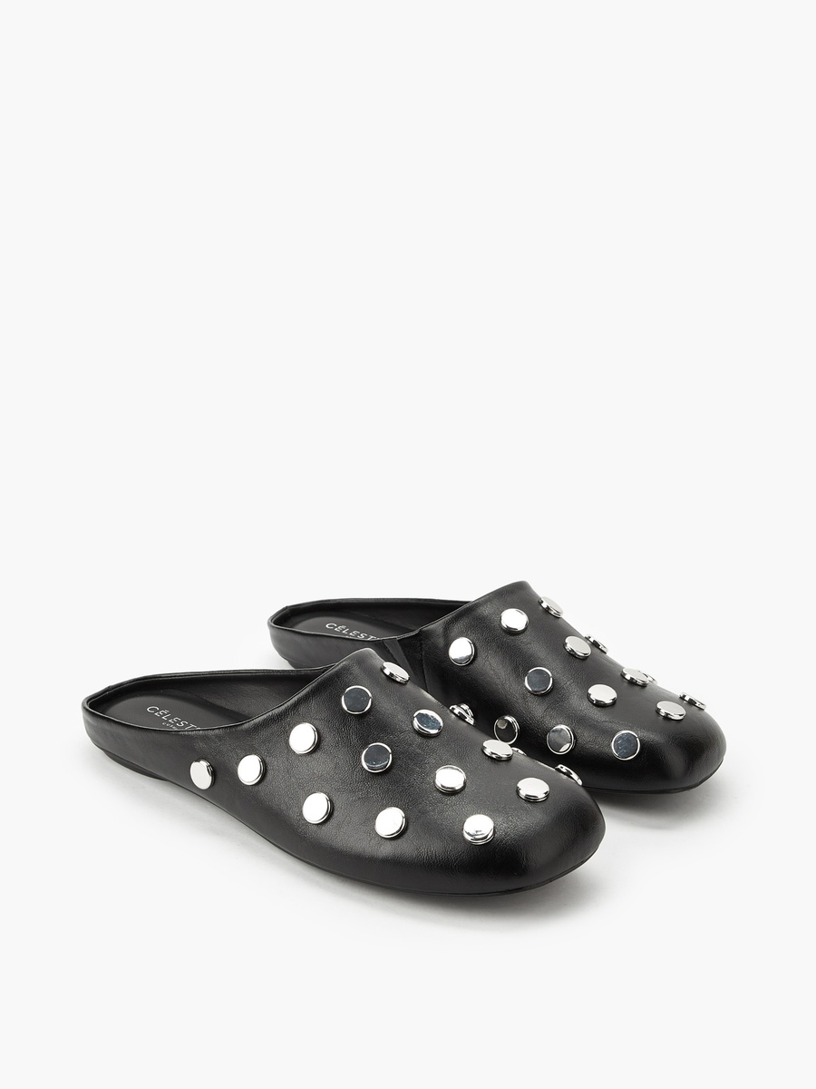 Women Studded Slip-On Mules