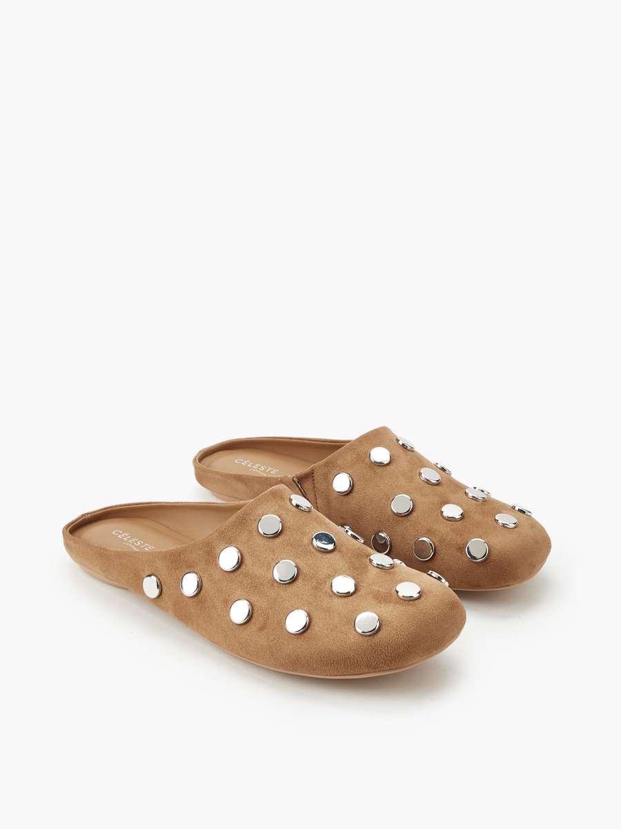 Women Studded Slip-On Mules