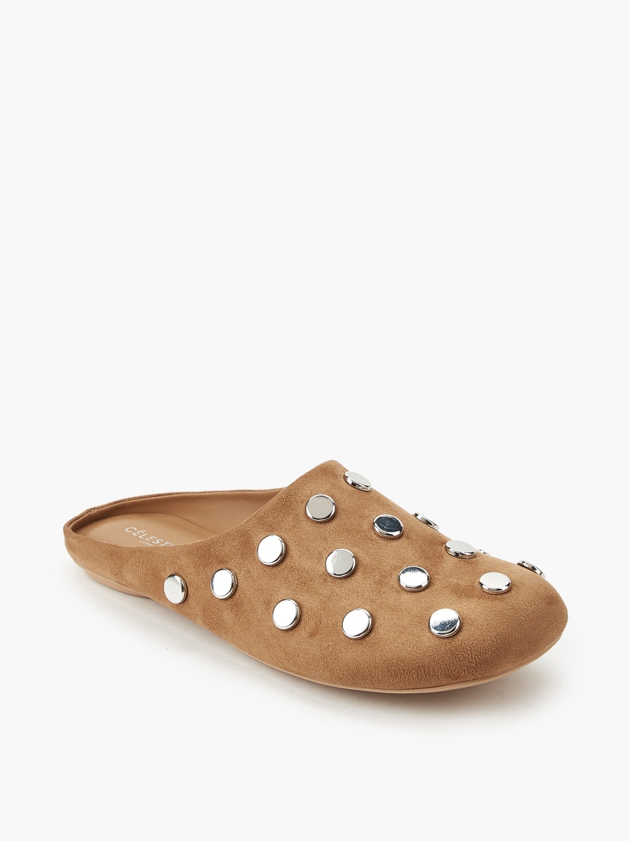Women Studded Slip-On Mules