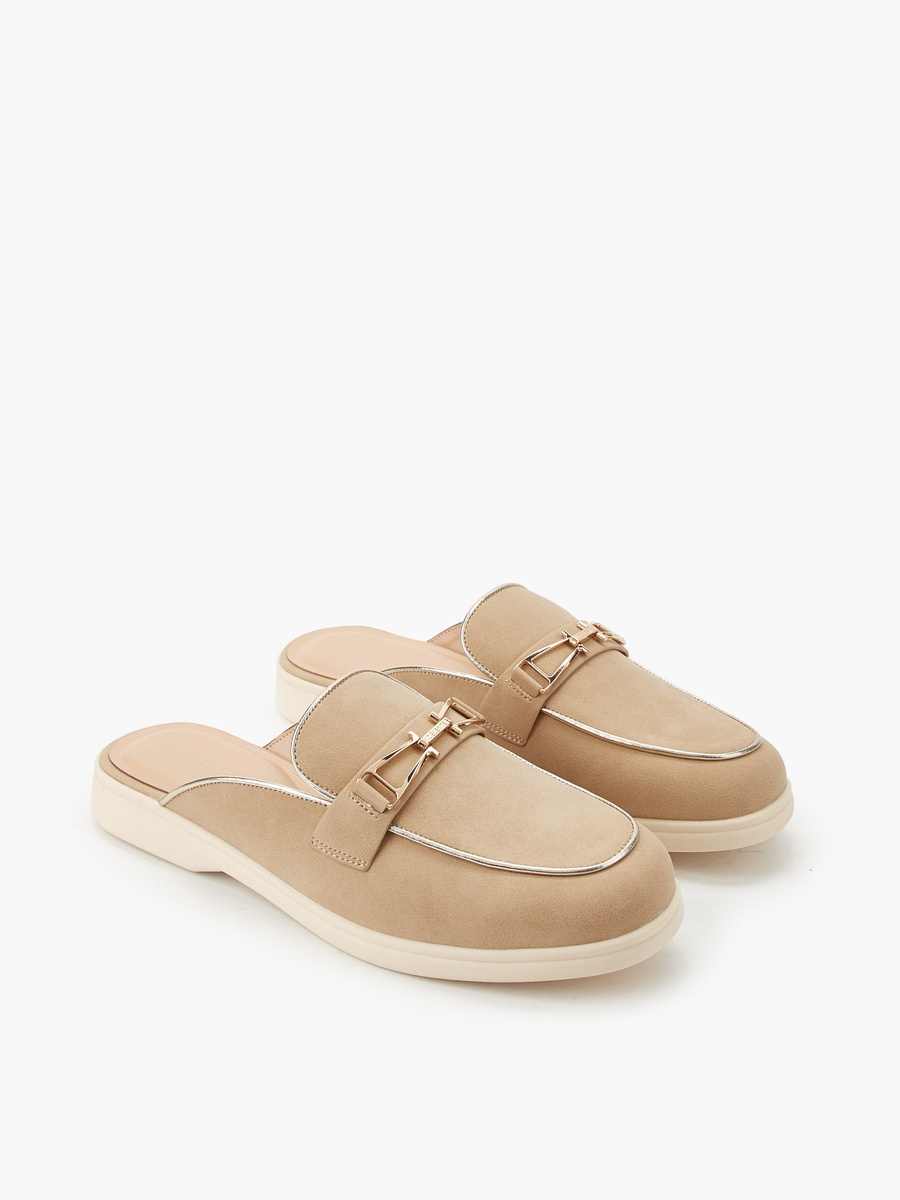 Women Metallic Accent Slip-On Mules