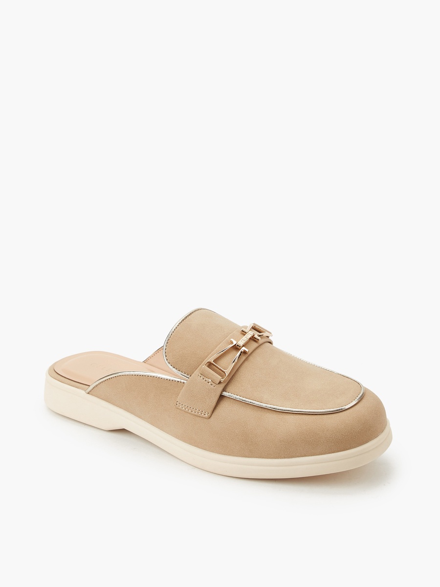 Women Metallic Accent Slip-On Mules