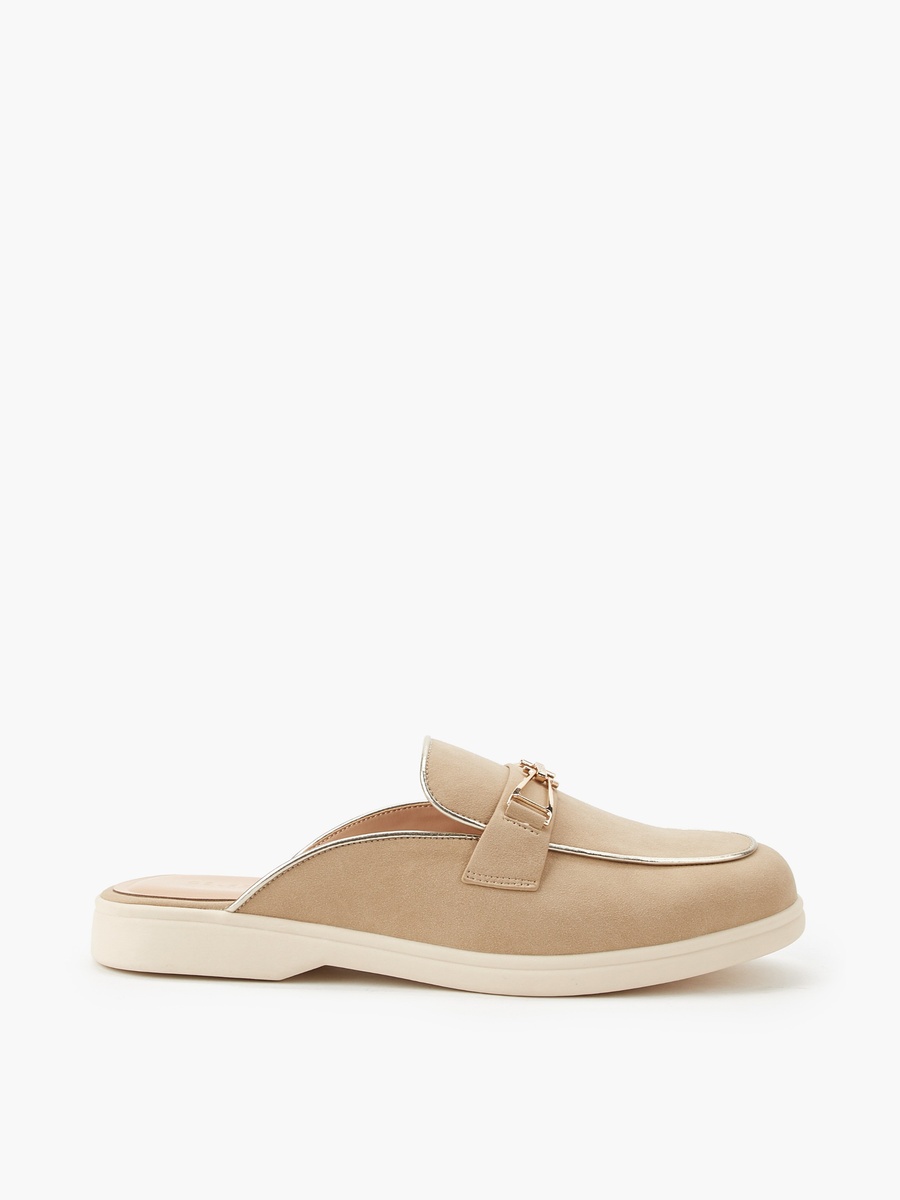 Women Metallic Accent Slip-On Mules