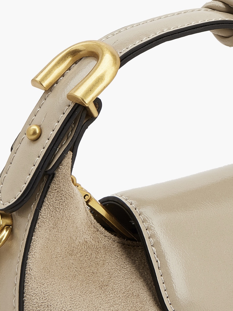 Suede Crossbody Bag with Rope Detail