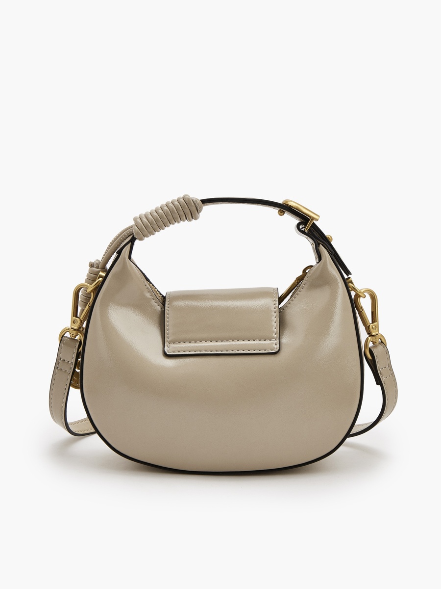 Suede Crossbody Bag with Rope Detail