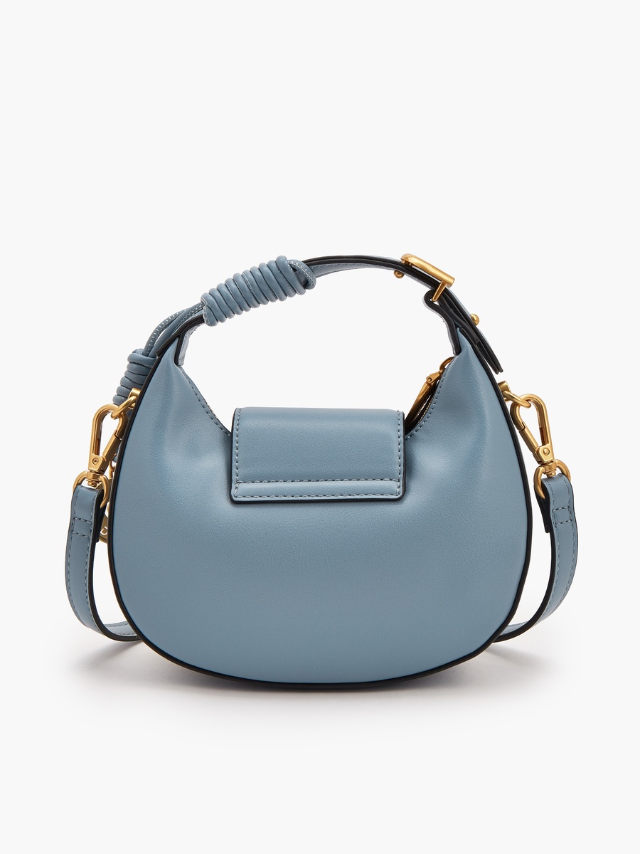 Suede Crossbody Bag with Rope Detail