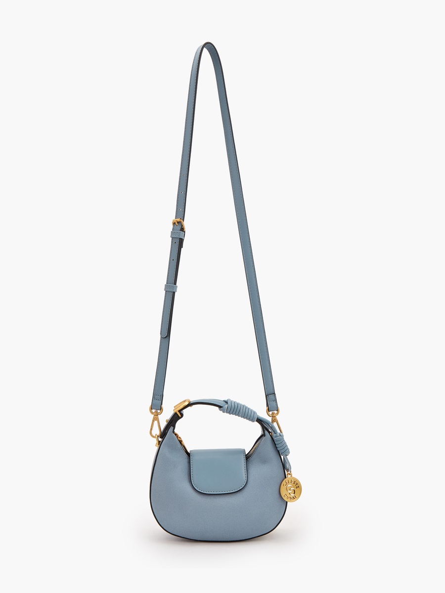 Suede Crossbody Bag with Rope Detail