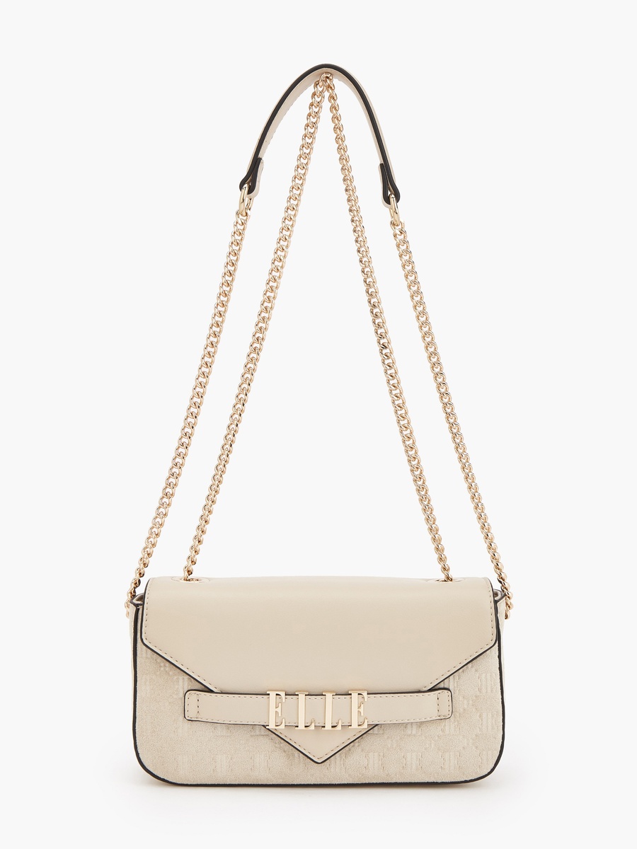 Monogram Embossed Crossbody Bag with Chain Strap