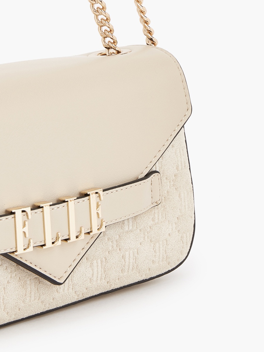 Monogram Embossed Crossbody Bag with Chain Strap