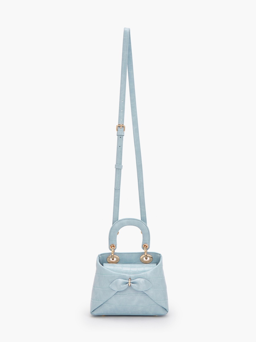 Bow Accent Crossbody Bag with Top Handle