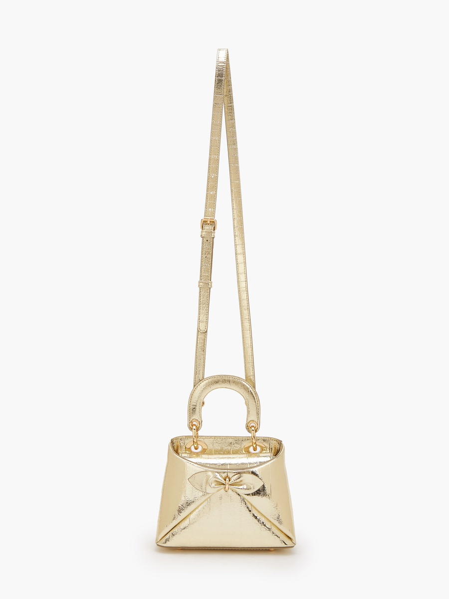Bow Accent Crossbody Bag with Top Handle