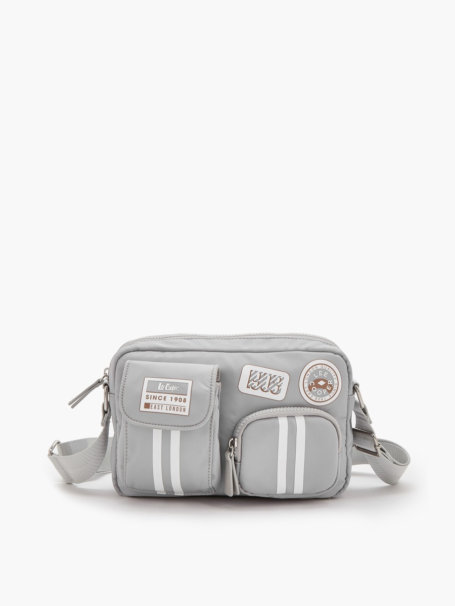 Logo Applique Crossbody Bag with Adjustable Strap