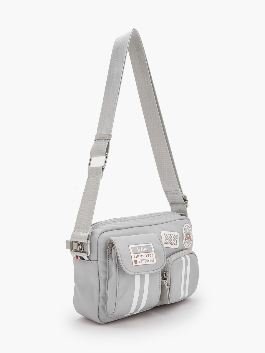 Logo Applique Crossbody Bag with Adjustable Strap