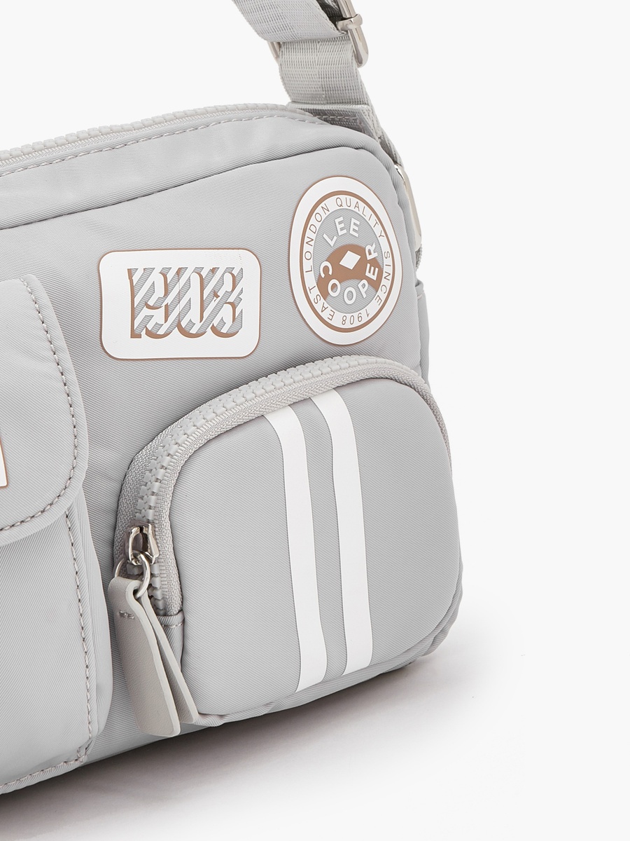 Logo Applique Crossbody Bag with Adjustable Strap