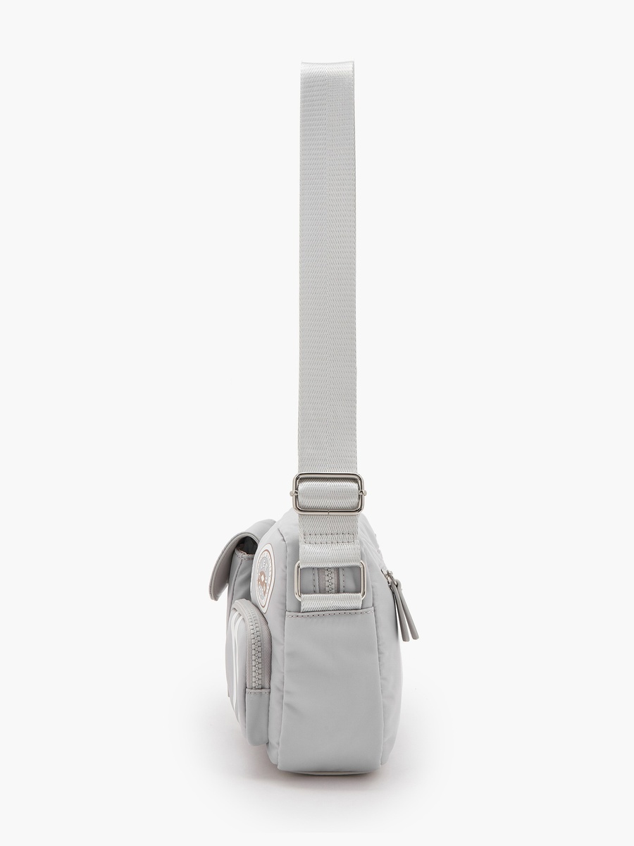 Logo Applique Crossbody Bag with Adjustable Strap