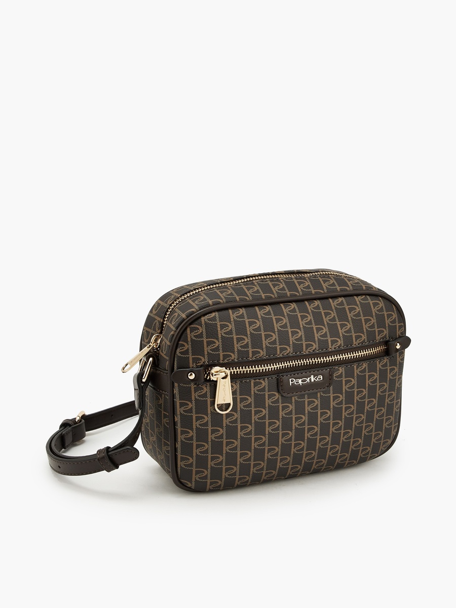 Monogram Crossbody Bag with Adjustable Strap