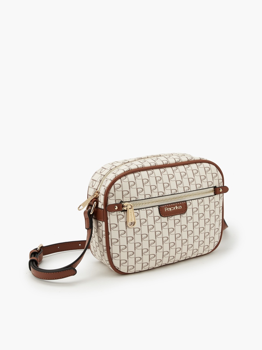 Monogram Crossbody Bag with Adjustable Strap