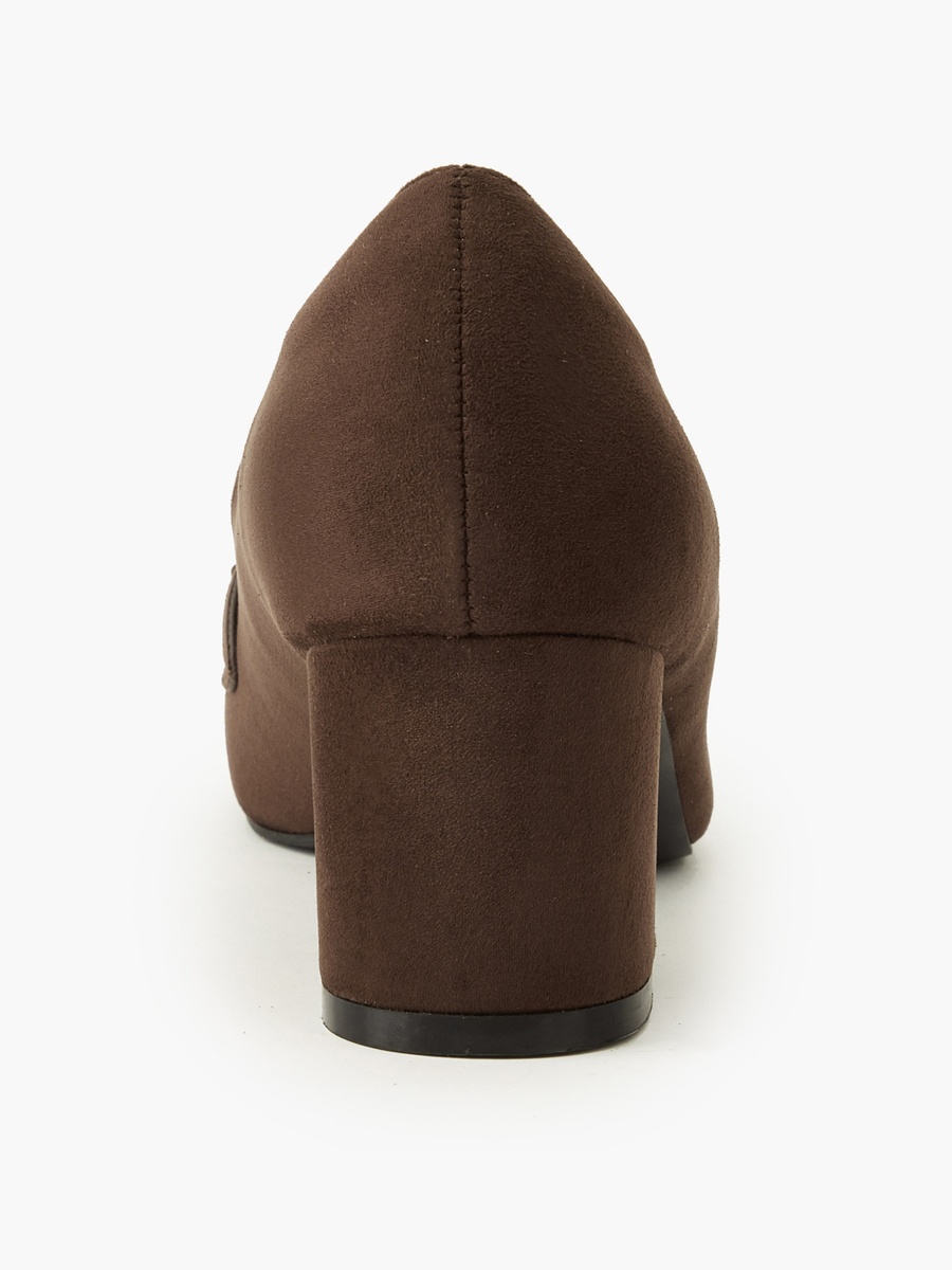 Women Plain Block Heel Loafers