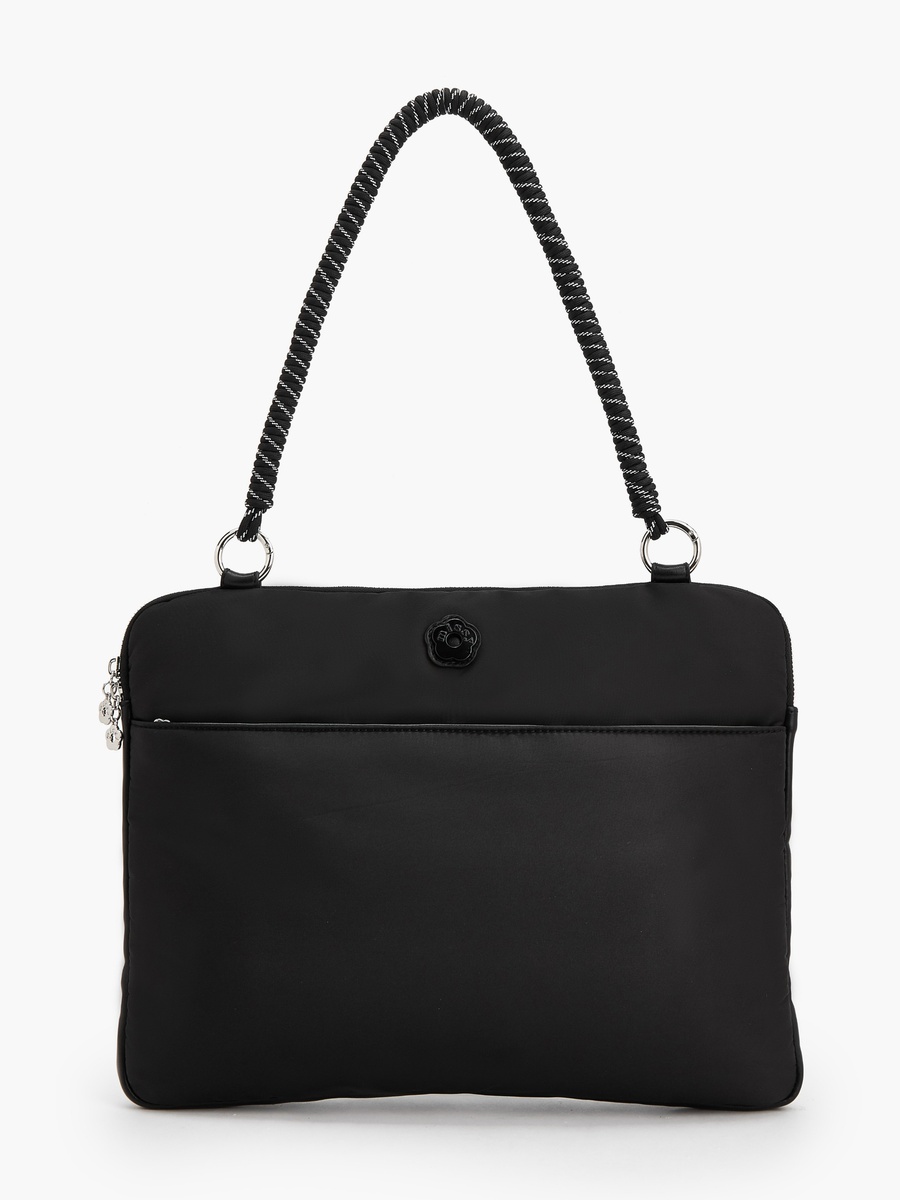 Solid Laptop Bag with Detachable Strap