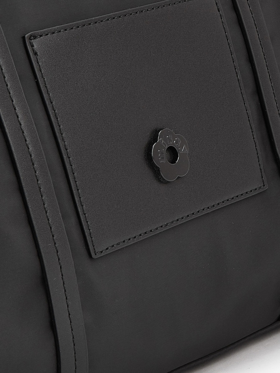 Solid Tote Bag with Front Utility Pocket