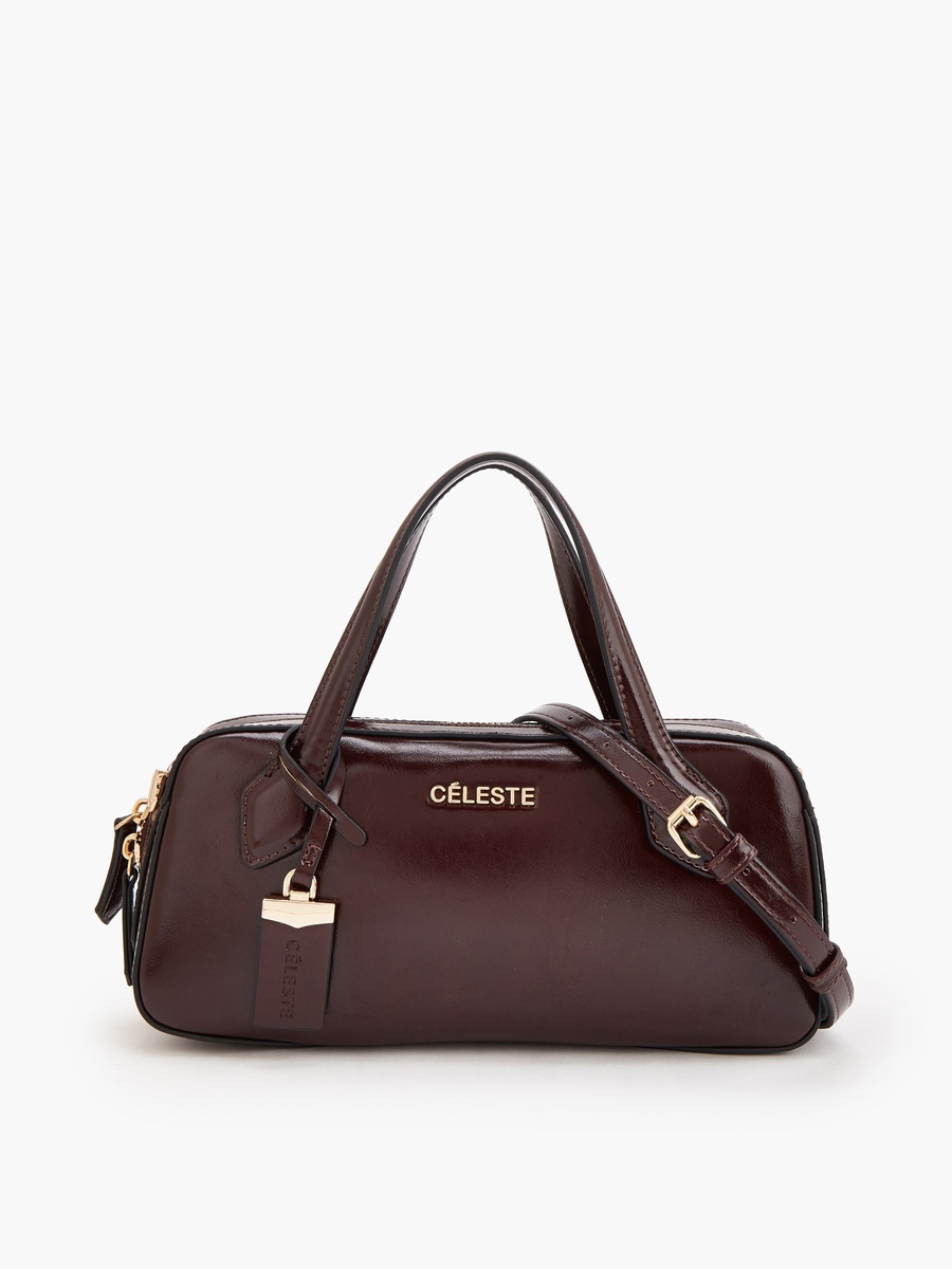 Solid Tote Bag with Detachable Strap