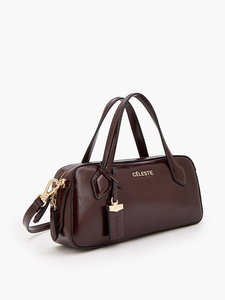 Solid Tote Bag with Detachable Strap