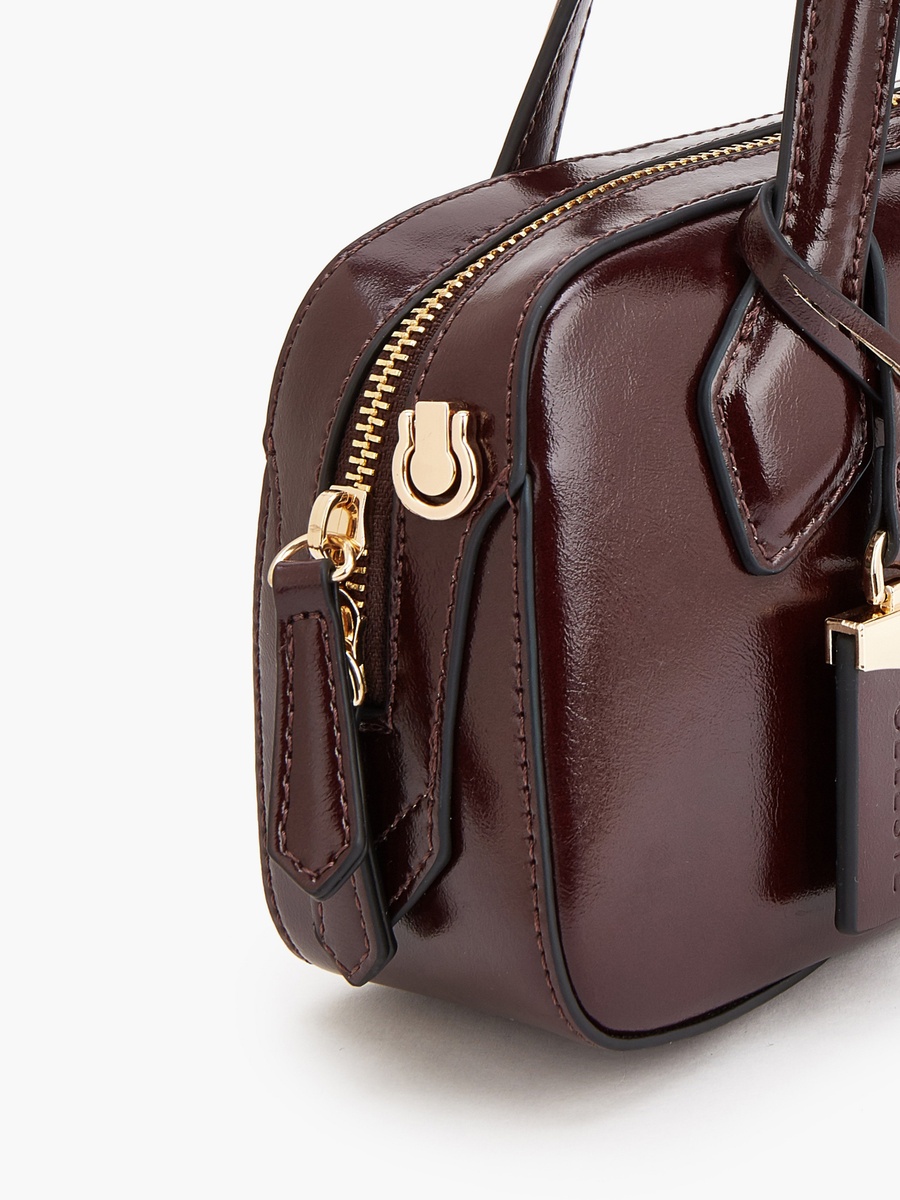 Solid Tote Bag with Detachable Strap