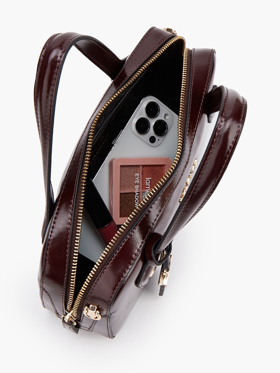 Solid Tote Bag with Detachable Strap