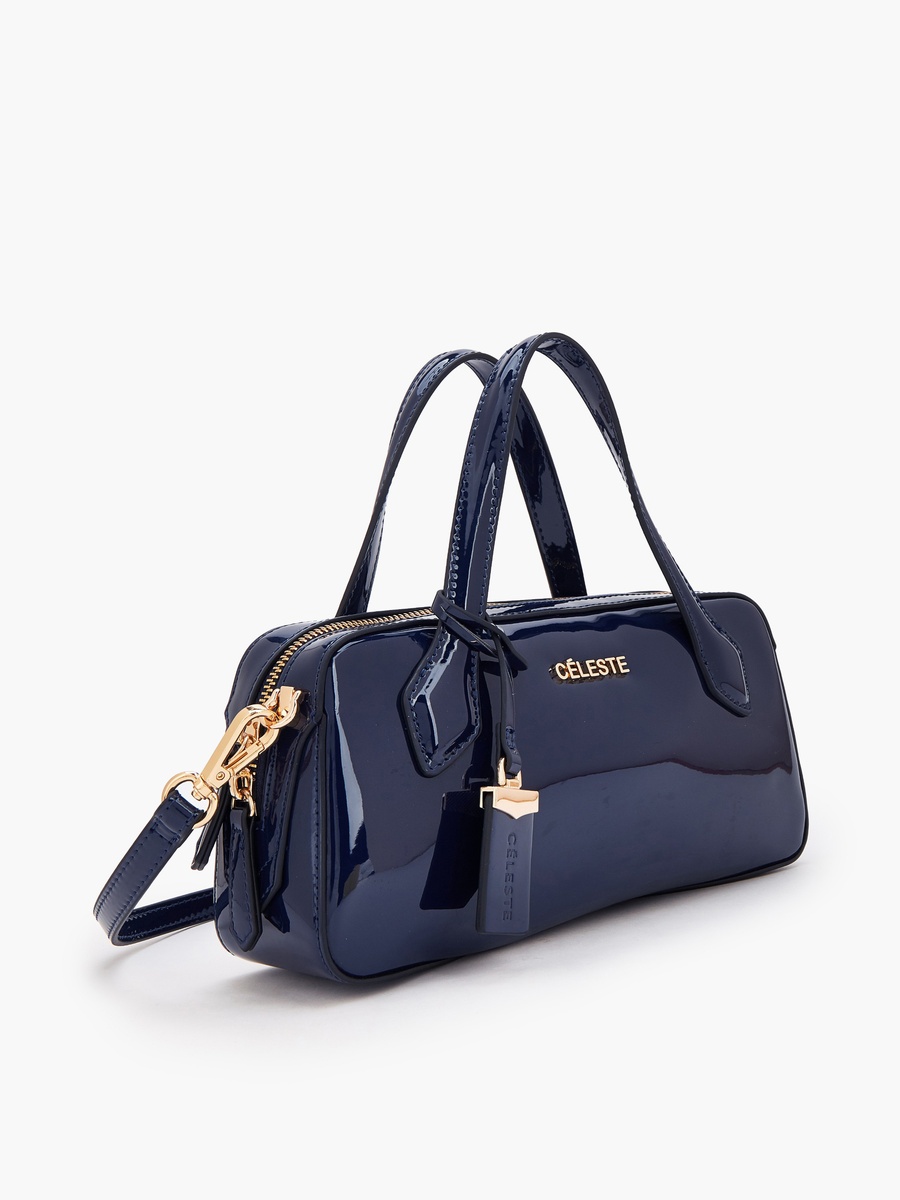 Solid Tote Bag with Detachable Strap