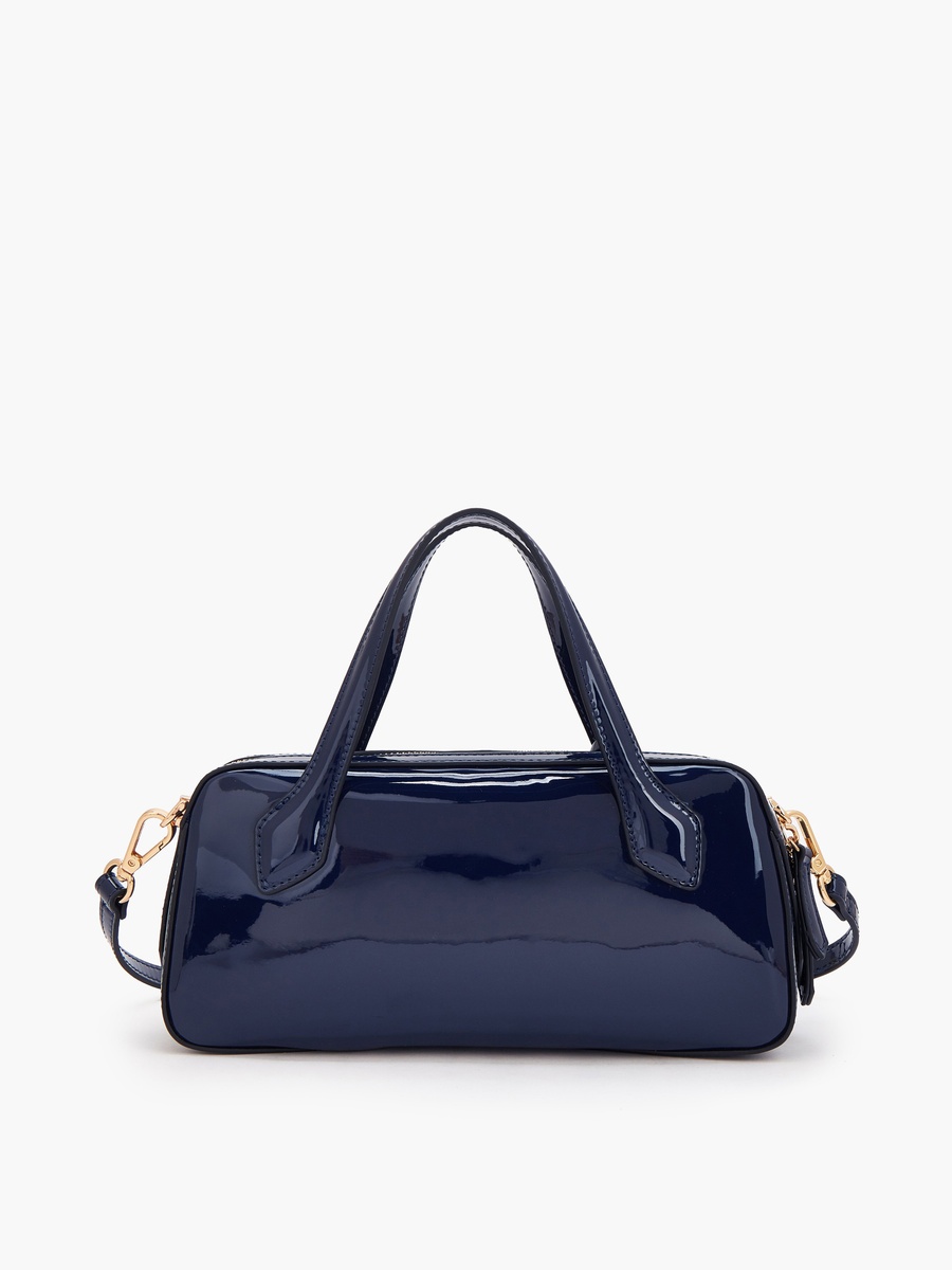 Solid Tote Bag with Detachable Strap