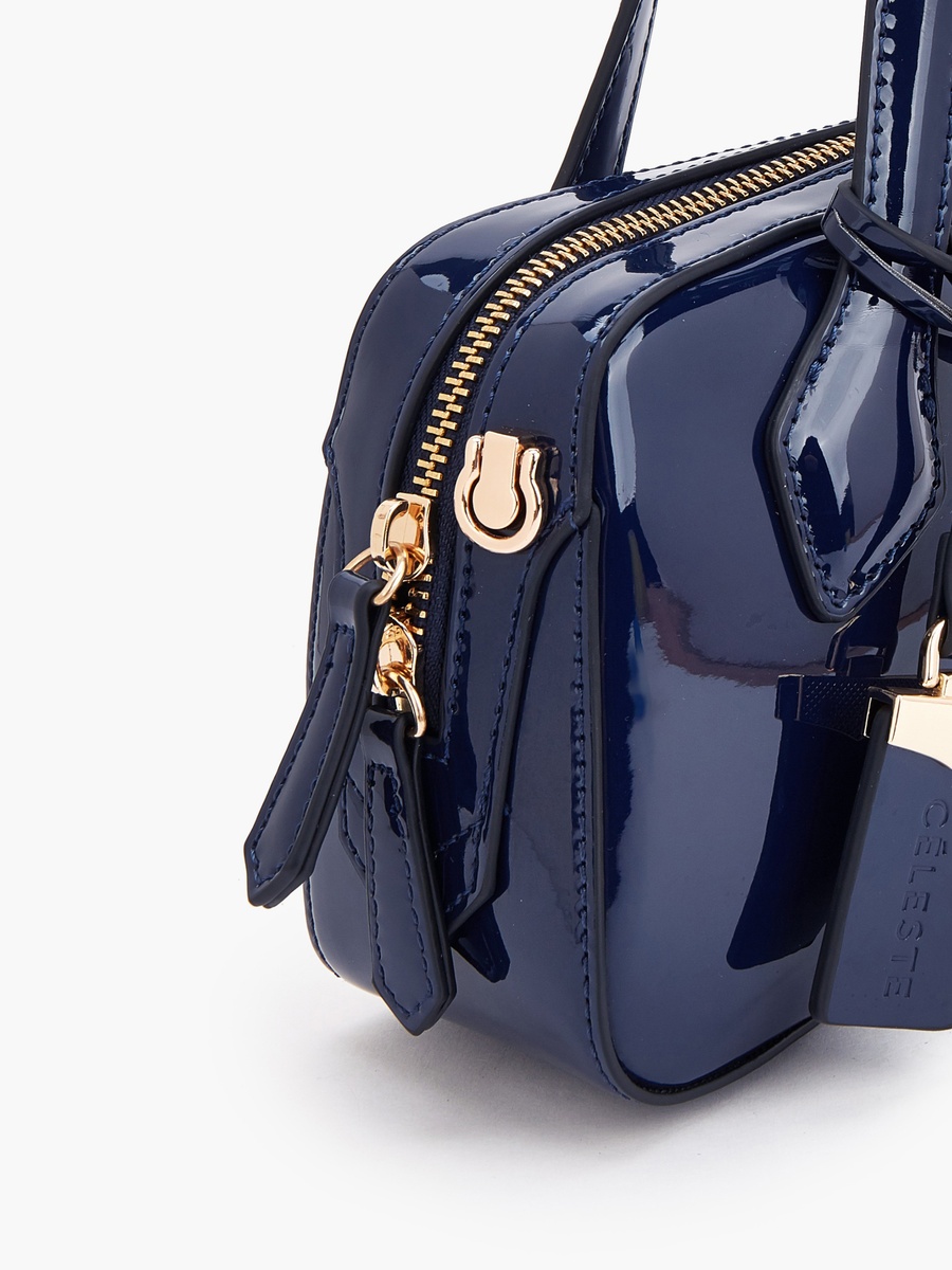 Solid Tote Bag with Detachable Strap